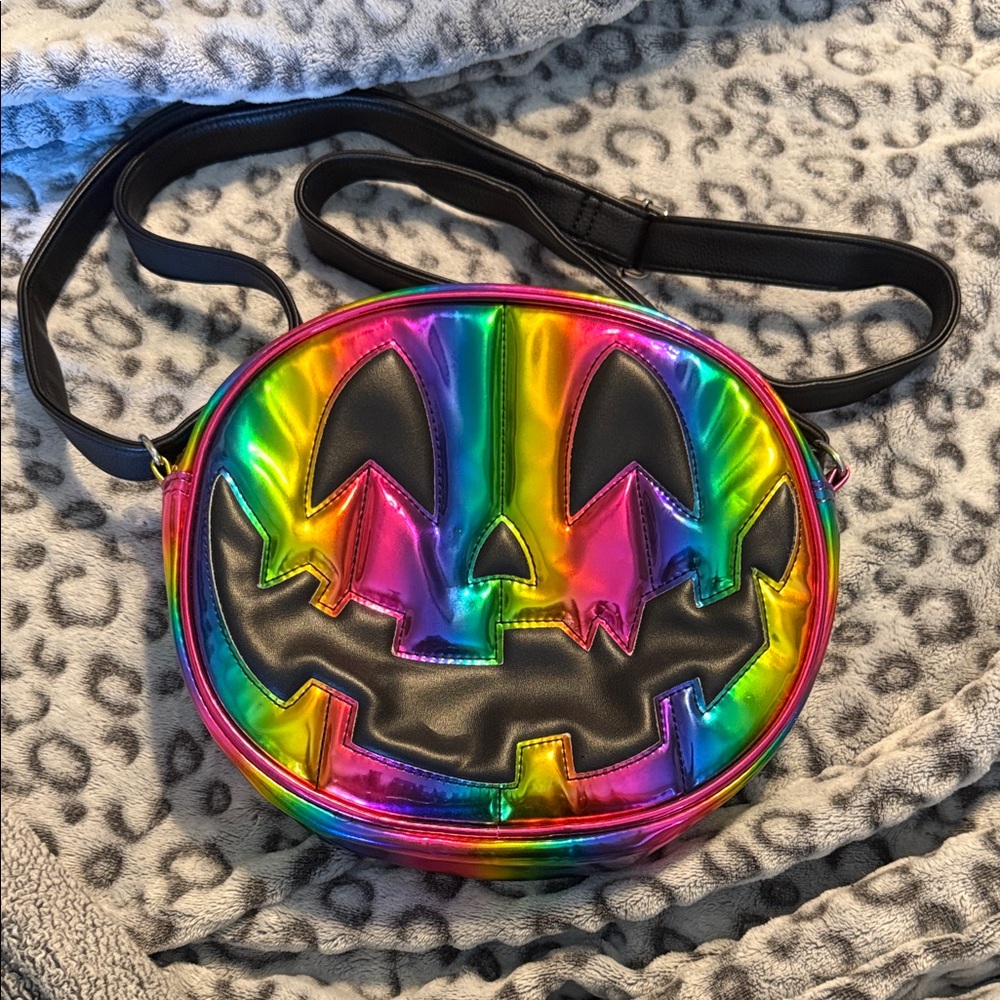 Love Pain & Stitches Rainbow Pumpkin Crossbody